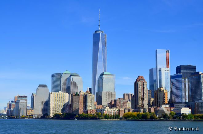 One World Trade Center (ao centro), em Nova York, foi eleito o melhor edifício das Américas
